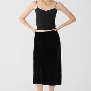 J.Crew Gwyneth slip skirt in velvet BM890 NWT SIZE LARGE